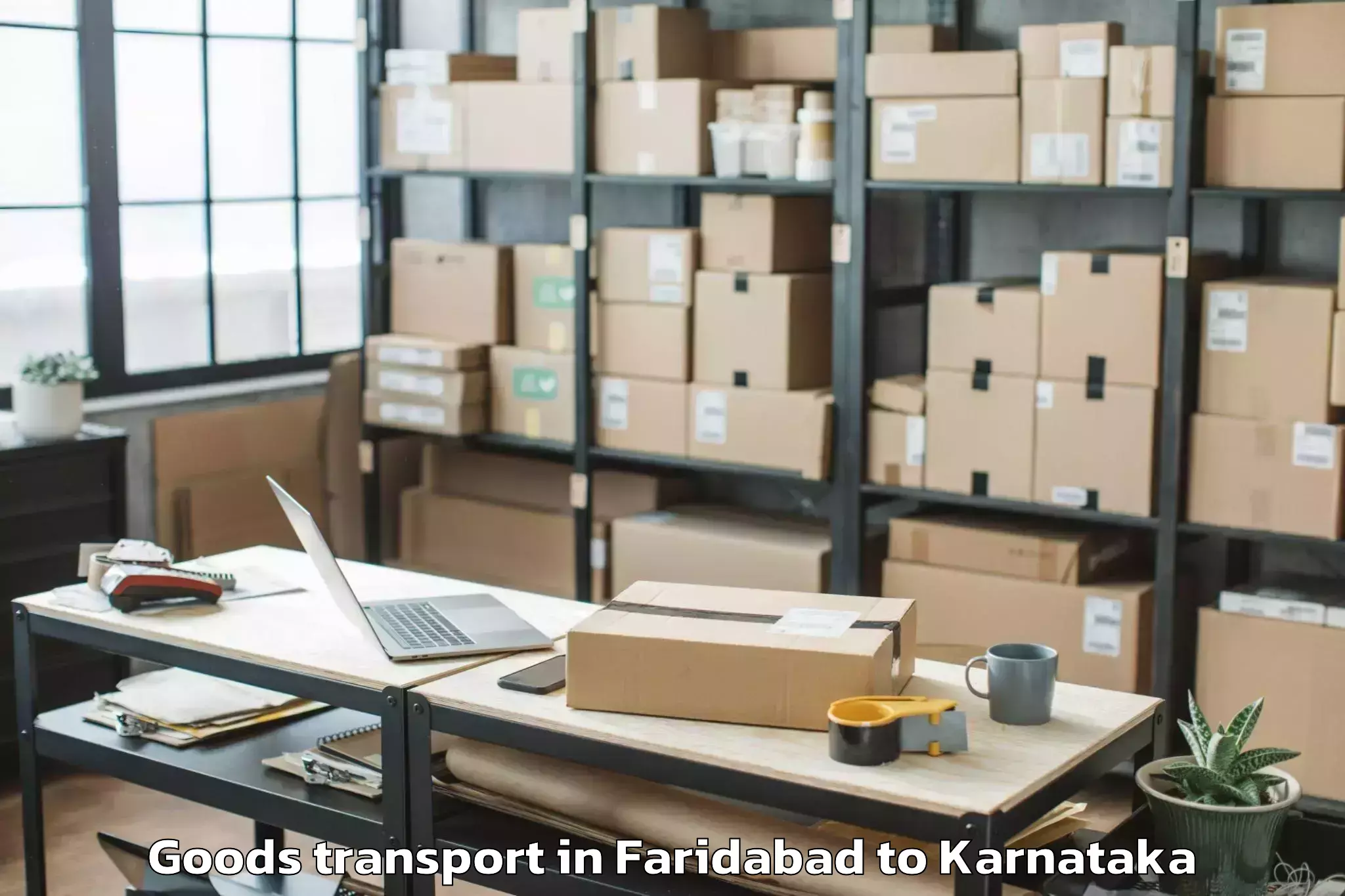 Quality Faridabad to Gonikoppa Goods Transport